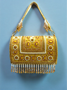 Zeba collection Girls Gold Handbag