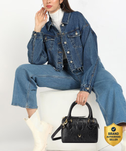 HIDESIGN Women Black Handbag