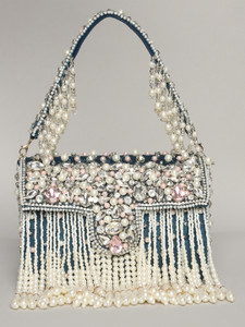 QAIDAFASHION Women White, Blue Messenger Bag