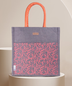 Foonty Women Grey, Pink Tote