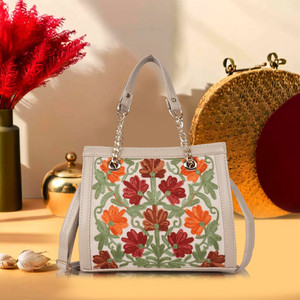 VELUCIA Women Beige Handbag