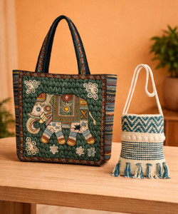 Cult Factory Women Green Hand-held Bag