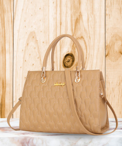 LIKE STYLE Women Beige Handbag
