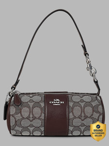 COACH Women Brown, Grey Shoulder Bag