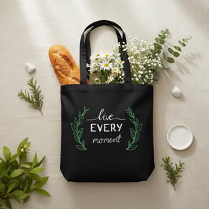 Eco Vibes Women Black, Green, White Tote