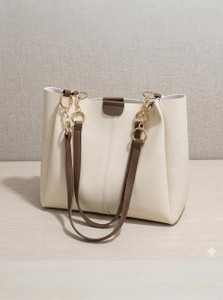 AMAN Women Beige Handbag