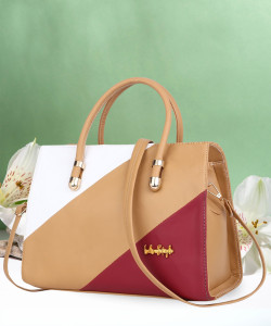 LIKE STYLE Women Beige Handbag