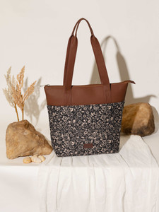 ZOUK Women Black, Brown Tote