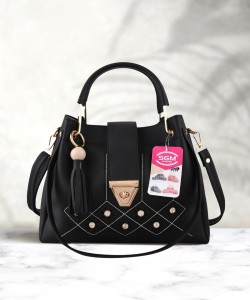 SGM Fashion Women Black Hand-held Bag