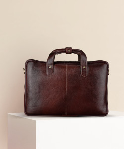 BRAND LEATHER Men Brown Messenger Bag