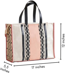 Nestasia Women Pink, White, Black Tote