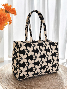 PEARLUXIS Women Black, Beige Shoulder Bag