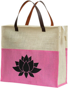 JUTEKA Women Pink, Beige Tote
