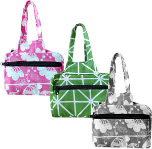 Feather Green Women Multicolor Hand-held Bag