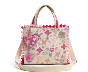 Boho Girl Women Multicolor, Pink Messenger Bag
