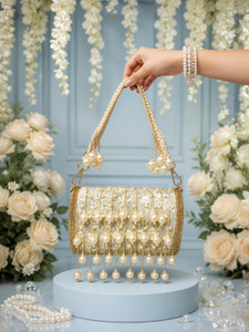 Zeba collection Girls Gold Handbag