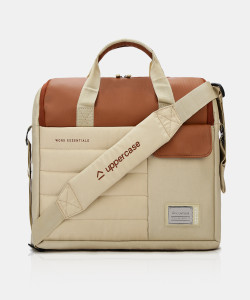 Uppercase Men & Women Beige Messenger Bag