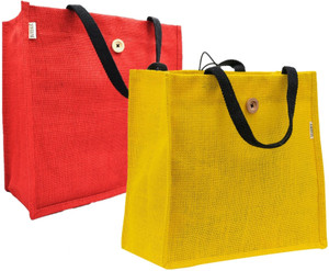 JUTEKA Women Yellow, Red Handbag