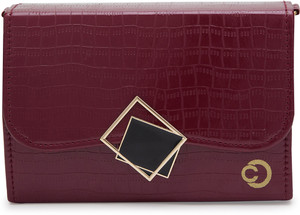Caprese Maroon Sling Bag Sylvie 2 Liters Medium Sling Bag for Women with Adjustable Strap (Maroon)