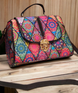 Crafto Women Multicolor Hand-held Bag