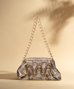 Sassora Women Gold Shoulder Bag