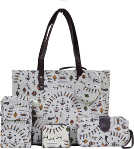 Shivkari Women Beige Hand-held Bag