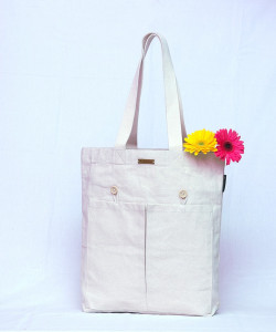 natureCrafts Girls White Tote