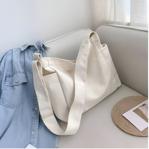 Trendycraft . Women Casual Crossbody Tote Bags Shopping Beach Canvas Bags with Side Pocket Messenger Bag