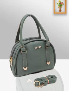 Abu fashion Women Green Hand-held Bag