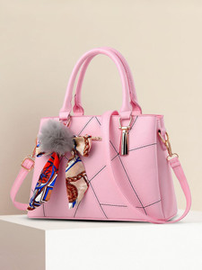 Zsmart Women Pink Hand-held Bag