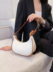 aesthetic Women White Shoulder Bag