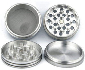 METIER 42mm Sliver Color Metal Herb Storage Grinder/Crusher with Honey Dust Filter -4 Parts (42mm) Hand Muller Grinder
