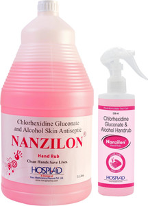 nanzilon Liquid 250 Ml & 5 Ltr. Hand Rub Pump + Refill