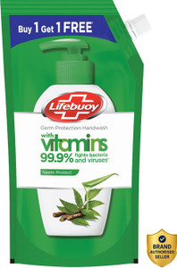 LIFEBUOY Nature Germ Protection Green Tea Liquid Handwash Refill Hand Wash Pouch at ₹91 (58% Off) – Flipkart