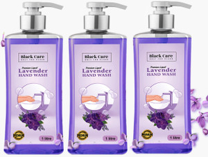 Black Care Lavender Handwash Liquid 3 Ltr | 99% Germ Protection | Soft & Moisturized Hand Wash Bottle + Dispenser