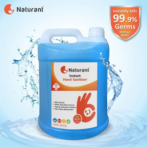 Naturant WHO Formulation with 80% Bio Ethanol IP Hand Sanitizer Can