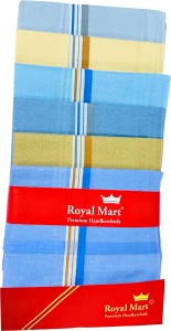 Royal Mart 12 Pieces Dark Colour 15 Inch Complete Face Cover Handkerchief Men's Cotton Striped | Comfortable and Convenient for Long Hours | Multi Colour| ["Multicolor"] Handkerchief (Pack of 12) ["Multicolor"] Handkerchief