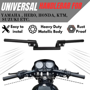 शोराइड 3 Piece Universal Handle Bar For Universal Bikes Yamaha,Hero,KTM,Suzuki All Bike हैंडलबार