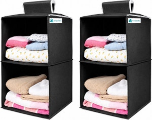 Unicrafts 2 Section Closet Organizer - Hanging Shelves Closet Organizer
