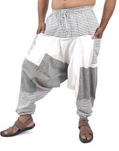 Whitewhale Striped Cotton Men Harem Pants