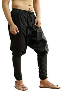 Whitewhale Solid Cotton Men Harem Pants