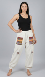SR Collection Self Design Cotton Women Harem Pants