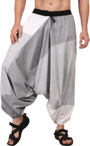 Whitewhale Striped Cotton Men & Women Harem Pants