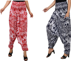 LETZ DEZINE Printed Rayon Women Harem Pants