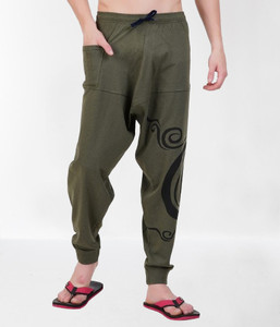 WAAMY Printed Cotton Men Harem Pants