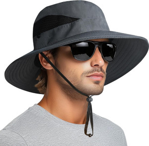 HSR Stylish Summer Hat Cap for Men Women, UV Protection, Sun Protection Round Cap