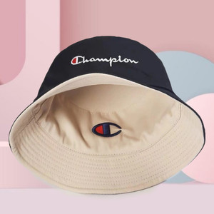 REFFER Latest unisex Embroidered foldable cotton Reversible Bucket