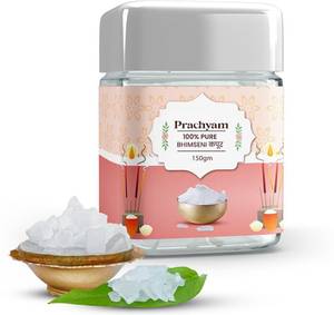 Prachyam 100% Pure Bhimseni Camphor (Original Desi Kapoor) for Mandir & Havan (150 g)