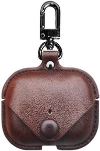 KHR Pouch for boAt Airdopes 161 / 163 Cover Leather Storage Bag Earphone Cover with Keychain
