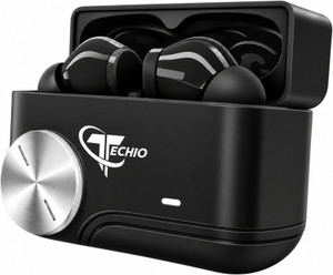 TECHIO Pro Wireless Earbuds with Dual Mic ENC for Clear Calls, 60H Playback Bluetooth